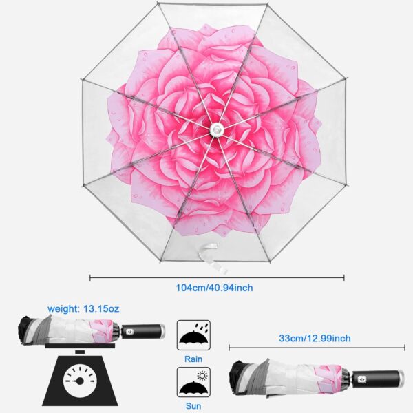 Umbrella Windproof Travel Umbrellas for Rain - Easy Auto Open Close, Durable & Compact Umbrella, Strong Metal Frame, Windproof and Waterproof Umbrella for Travel - Image 4