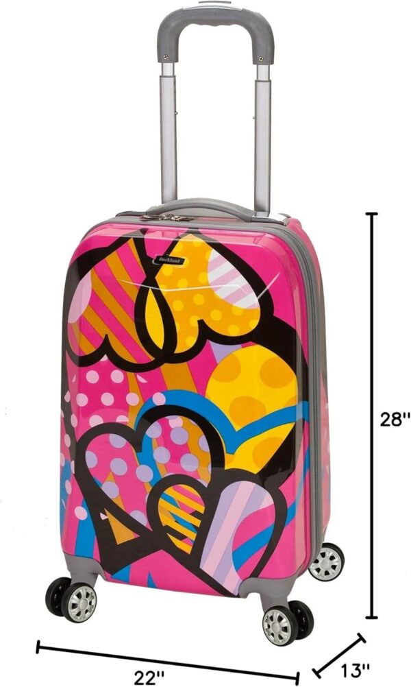 Rockland Vision Hardside Spinner Wheel Luggage, Pink, Multicolor, 3-Piece Set (20/24/28) - Image 6