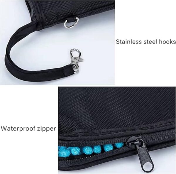 Wet Umbrellas Bags for Travel Umbrellas, Thicker Chenille Super Water Absorption Compact Folding Umbrellas Sleeves Covers(13.4x5 inches, Black) - Image 4