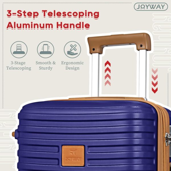 Joyway Expandable Carry on Luggage Sets Airline Approved, Lightweight Hard Shell 20 Inch Carry-on Suitcase with Spinner Wheels - Image 8