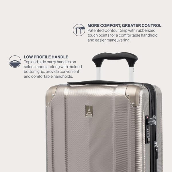 Travelpro Pathways 3 Hardside Expandable Luggage, 8 Spinner Wheels, Lightweight Hard Shell Suitcase 3 Piece Set (21/25/28), Champagne - Image 2