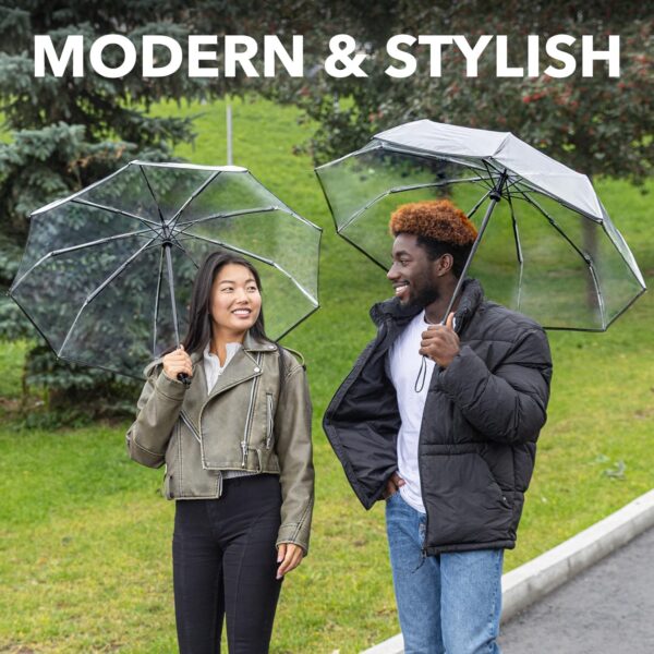Repel Umbrella Windproof Travel Umbrellas for Rain - Easy Auto Open Close, Durable & Compact Umbrella, Strong Fiberglass Frame, Waterproof Canopy - Backpack, Purse, Portable Umbrella for Travel - Image 8