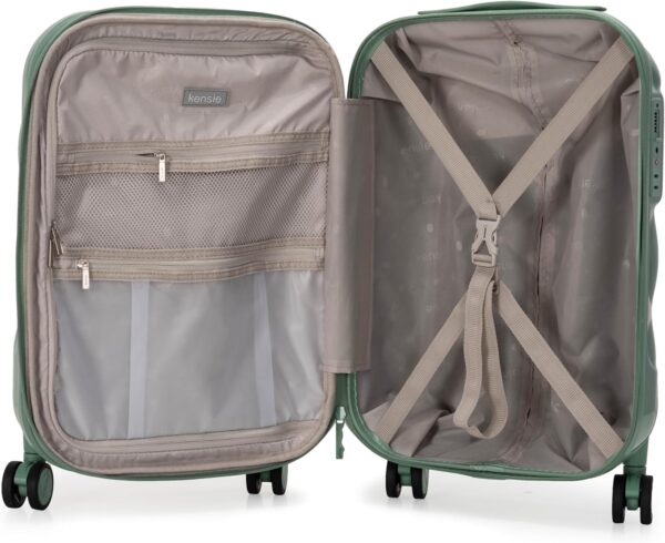 Travelers Club Women's Alluring 3 Piece Luggage Set, Basil - Image 7