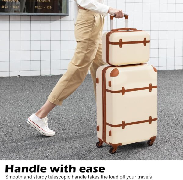 Coolife Luggage Set 3 Piece Suitcase Set Carry On Luggage PC Hardside Luggage TSA Lock Spinner Wheels Telescopic Handle - Image 2