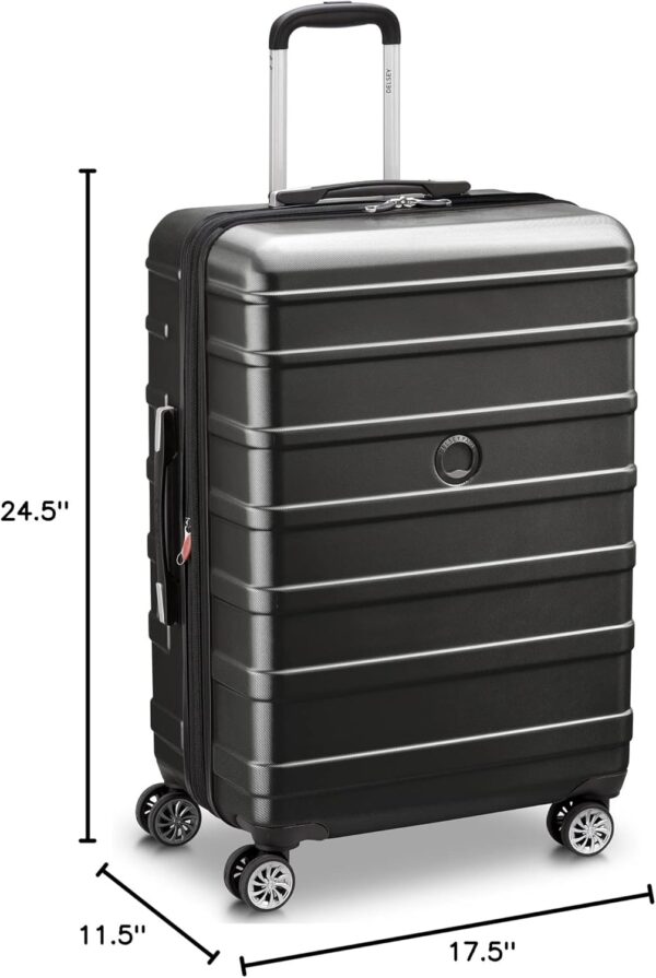 DELSEY PARIS Margot Hardside Luggage, Dual Wheel Spinners for Smooth Travel, Expandable with Spacious & Organizable compartments, Men and Women, Black, Medium Check-in 24-Inch - Image 7