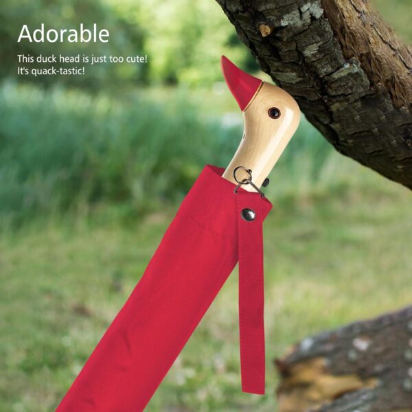 Duck Umbrella - Compact Travel Umbrella with a Cute Duck Head Handle for Women - Image 2