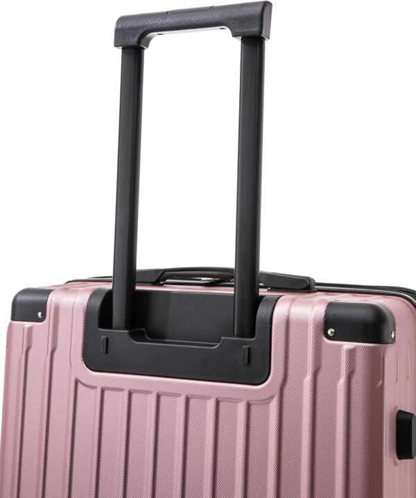 Rockland 3 Luggage Set, 2-Piece Hardside Spinner Wheel Uprights with Tote, Pink - Image 6