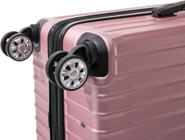 Rockland 3 Luggage Set, 2-Piece Hardside Spinner Wheel Uprights with Tote, Pink - Image 7