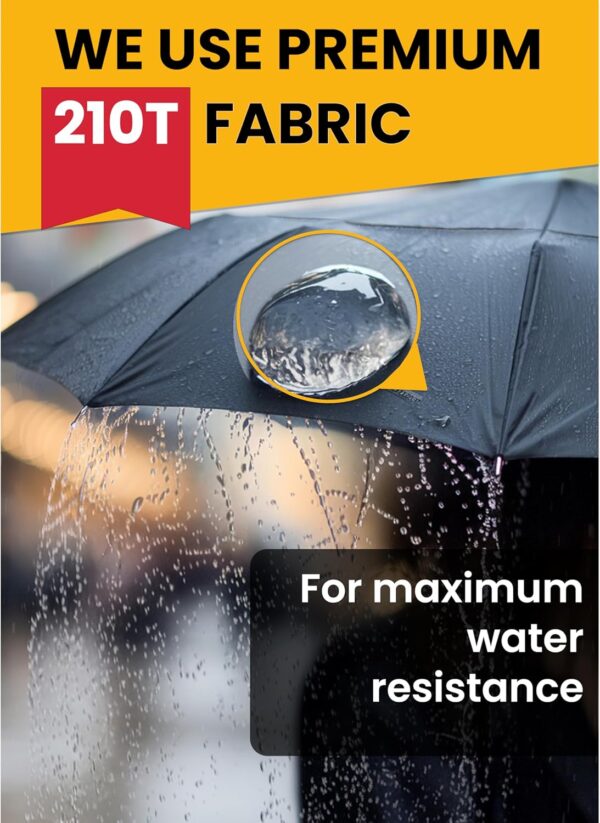 Windproof Travel Umbrellas for Rain Automatic +10% Bigger Canopy Strong Frame Compact Folding Portable Umbrella for Women Men Backpack Purse - Image 5