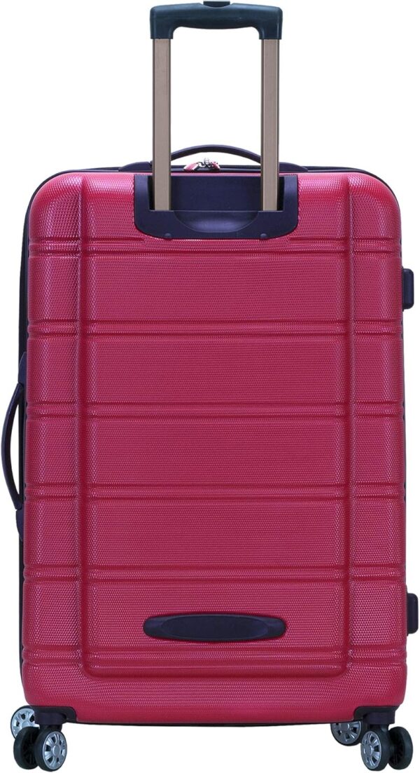 Rockland Melbourne Hardside Expandable Luggage with Spinner Wheels, Magenta, 2 Piece (20/28) - Image 3