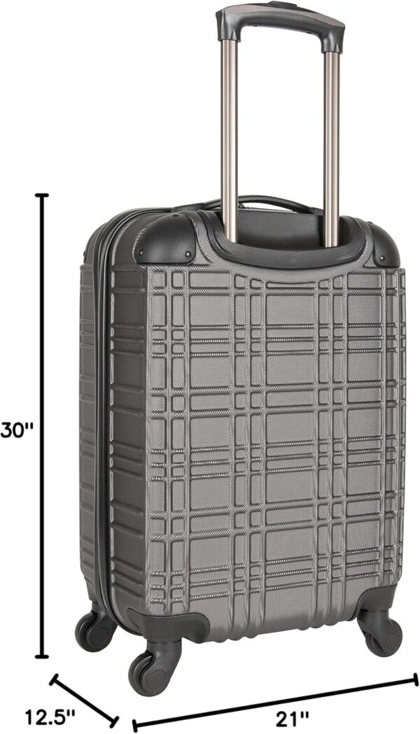 Ben Sherman Nottingham Lightweight Hardside 4-Wheel Spinner Travel Luggage, Charcoal, 3-Piece Set (20"/24"/28") - Image 7