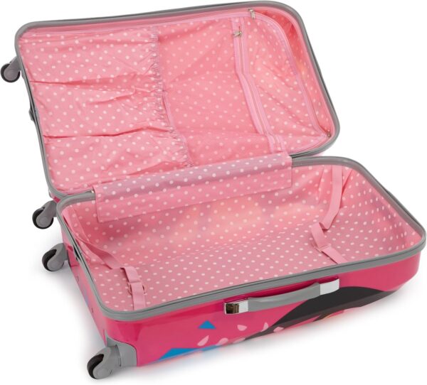 Rockland Vision Hardside Spinner Wheel Luggage, Pink, Multicolor, 3-Piece Set (20/24/28) - Image 4