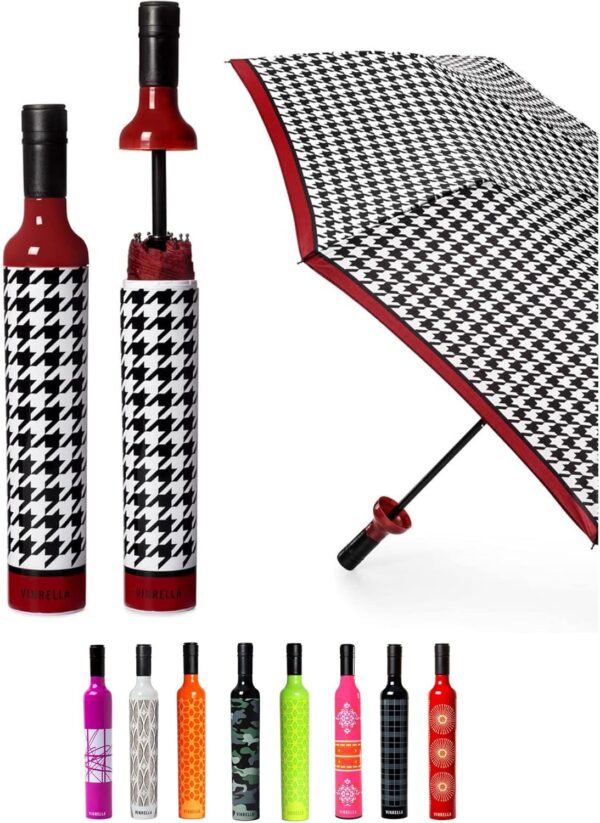 VINRELLA Wine Bottle Umbrella for Rain - Portable, Compact, Waterproof, and Windproof for Travel - UV Blocker - Fun Gift - Image 2