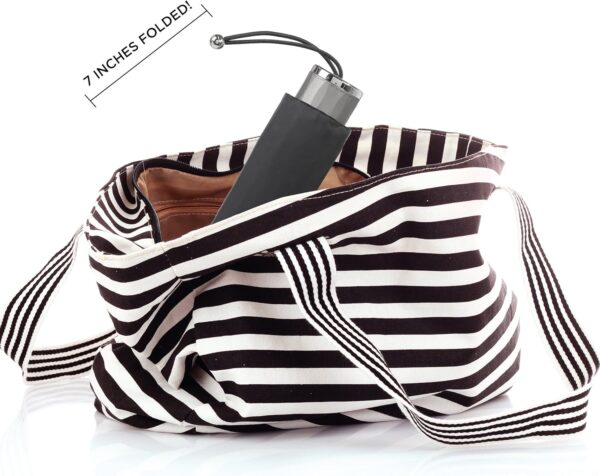 totes Titan Manual Open Windproof & Water-Resistant Compact Foldable Travel Umbrella - Image 7