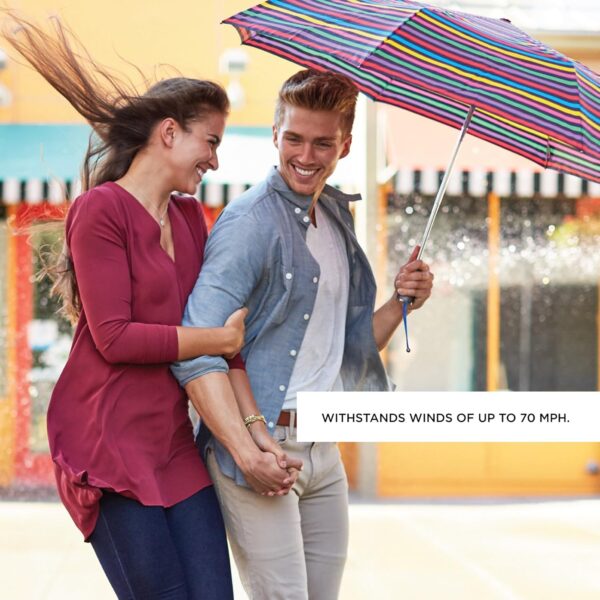 totes Titan Manual Open Windproof & Water-Resistant Compact Foldable Travel Umbrella - Image 6