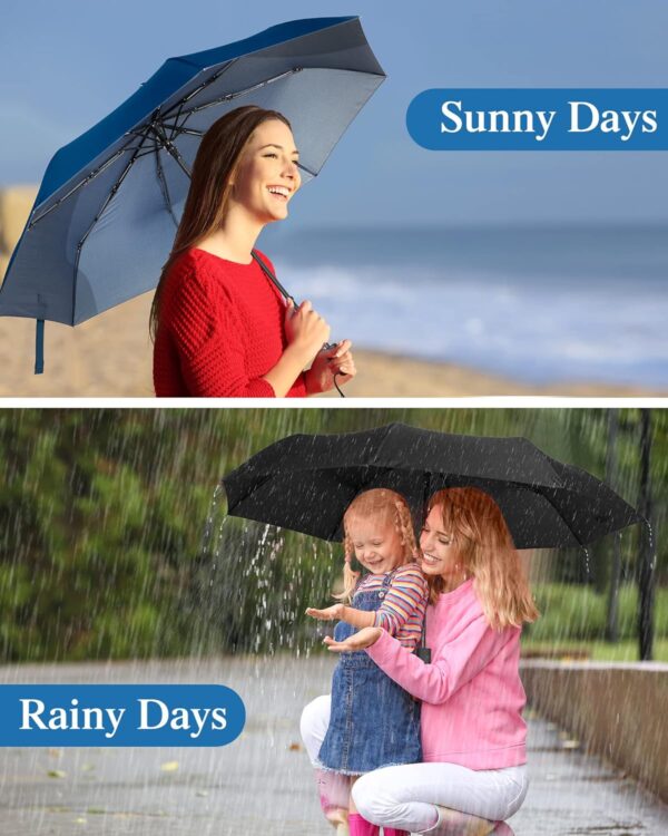 Yahenda 4 Pack Windproof Travel Umbrellas Bulk Automatic Open and Close Umbrella Folding Rain Umbrella for Men Women - Image 7