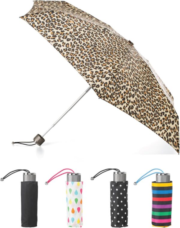 totes Titan Manual Open Windproof & Water-Resistant Compact Foldable Travel Umbrella - Image 3