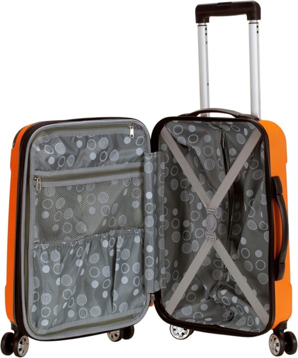 Rockland London Hardside Expandable Luggage with Spinner Wheels, Orange, 28-24-20-Inch - Image 8