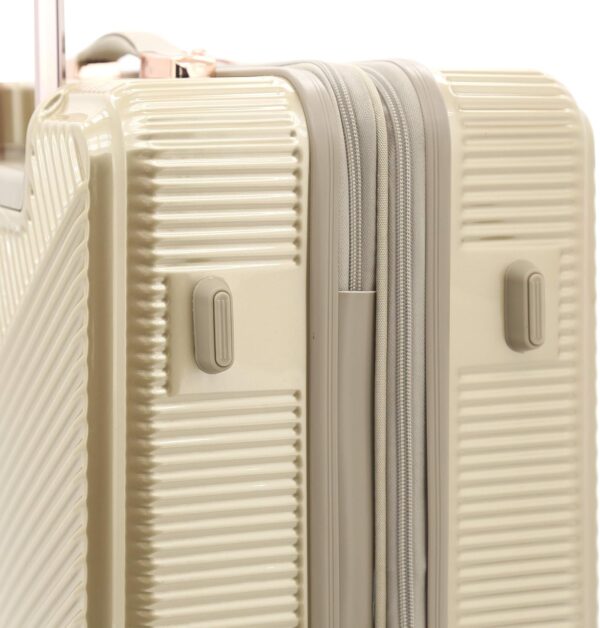 kensie Women's Dawn Hardside Spinner Luggage, Pale Gold, 3-Piece Set (20/24/28) - Image 5