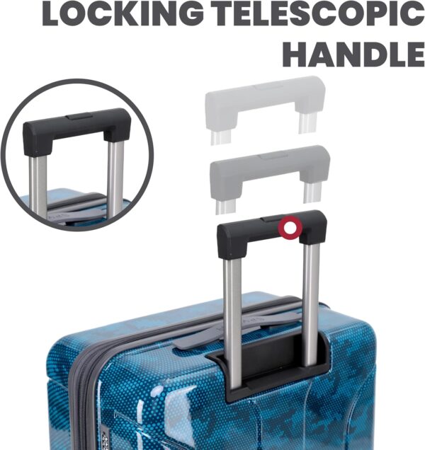 Spyder Matrix 3 Piece Luggage Set with 360° Spinner Wheels, TSA Approved Lock, (20 Inch, 25 Inch, 29 Inch), Blue - Image 5