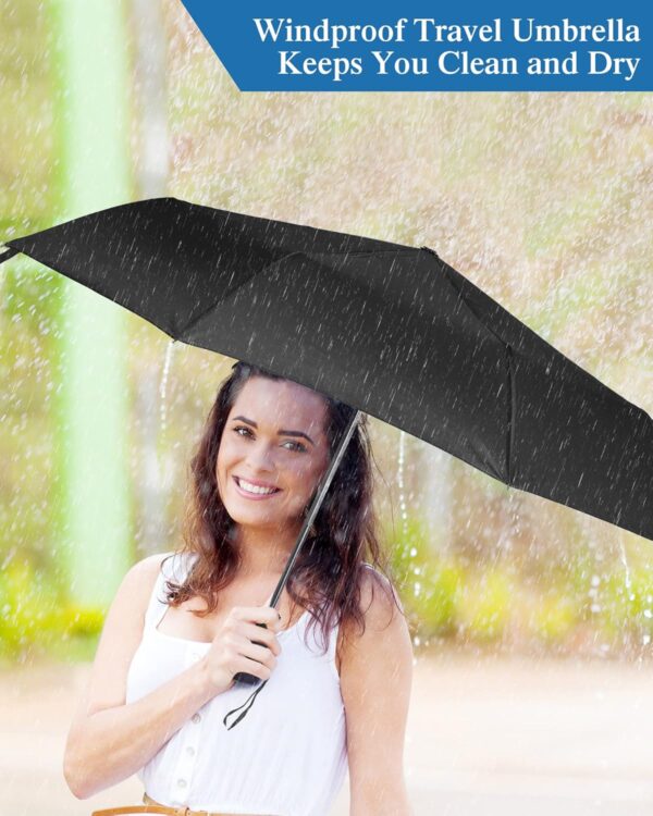 Yahenda 4 Pack Windproof Travel Umbrellas Bulk Automatic Open and Close Umbrella Folding Rain Umbrella for Men Women - Image 5