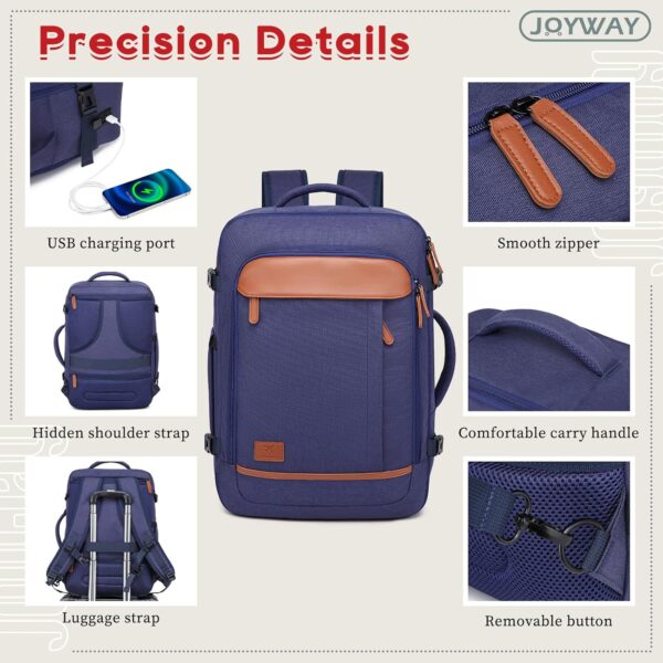 Joyway Expandable Carry on Luggage Sets Airline Approved, Lightweight Hard Shell 20 Inch Carry-on Suitcase with Spinner Wheels - Image 4
