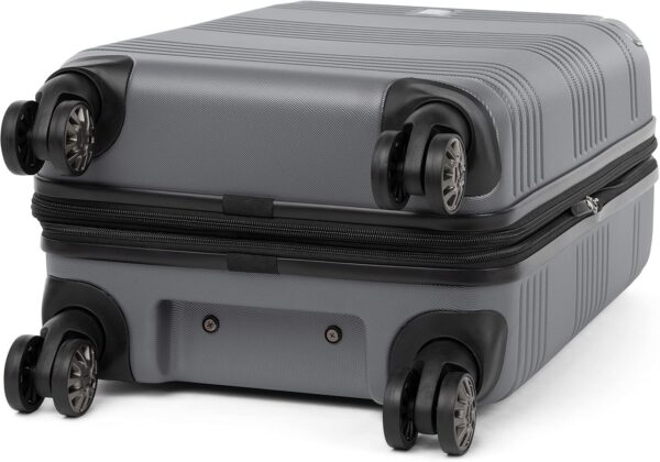 Travelpro Roundtrip Hardside Expandable Luggage, TSA Lock, 8 Spinner Wheels, Hard Shell Polycarbonate Suitcase, Gunmetal, 2-Piece Set (21/25) - Image 4