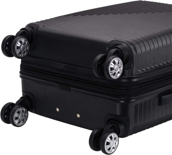 Rockland Star Trail Hardside Spinner Wheel Luggage, Black, 2-Piece Set (20/28) - Image 4