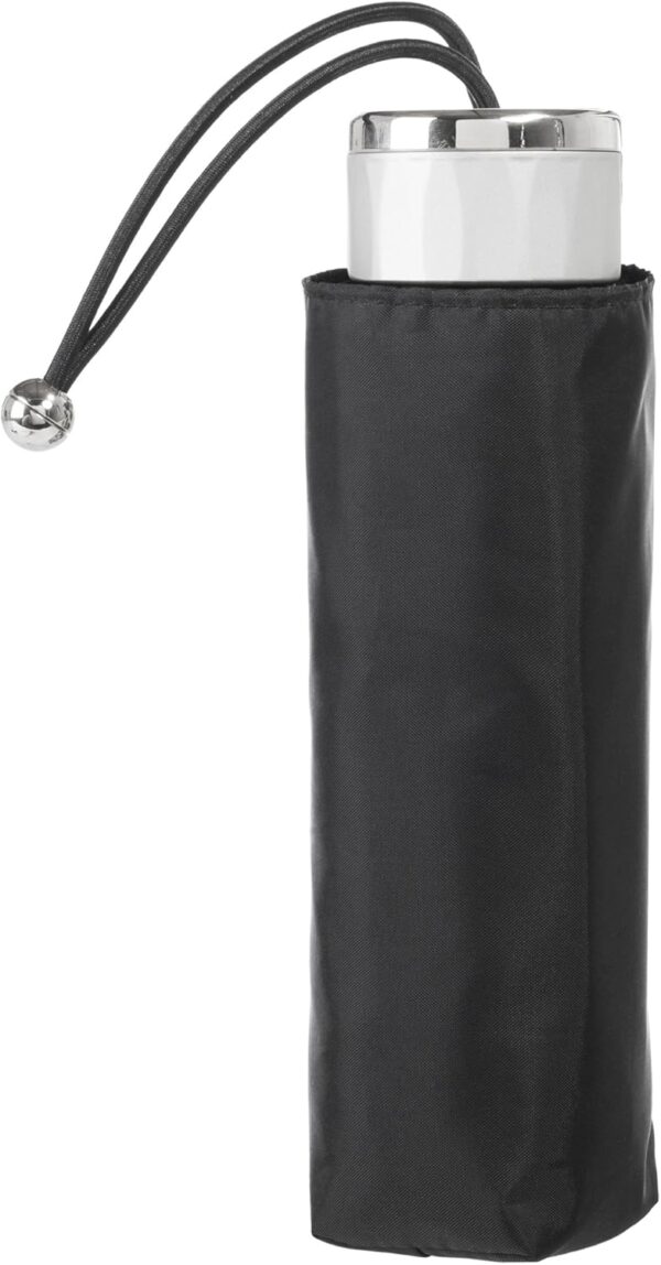 totes Compact Water-Resistant Travel Foldable Umbrella, One Size, Black - Image 3