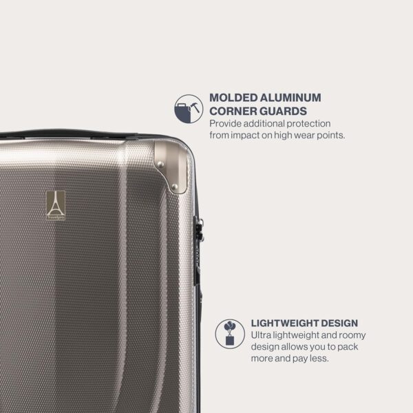 Travelpro Pathways 3 Hardside Expandable Luggage, 8 Spinner Wheels, Lightweight Hard Shell Suitcase 3 Piece Set (21/25/28), Champagne - Image 3