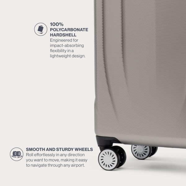 Travelpro Pathways 3 Hardside Expandable Luggage, 8 Spinner Wheels, Lightweight Hard Shell Suitcase 3 Piece Set (21/25/28), Champagne - Image 6