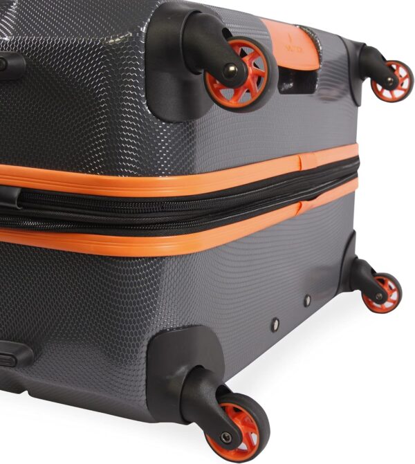 NAUTICA Quest Hardside Spinner Luggage, Grey/Orange, Carry-On 21-Inch - Image 8