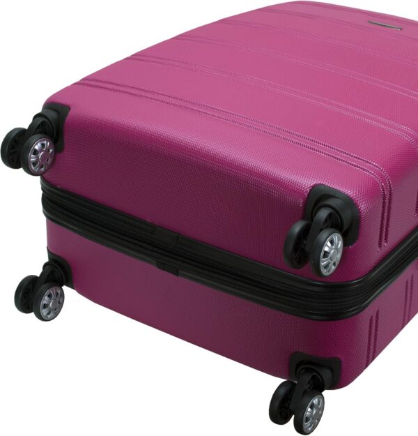 Rockland Melbourne Hardside Expandable Luggage with Spinner Wheels, Magenta, 2 Piece (20/28) - Image 5