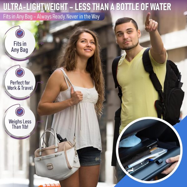 Travel Umbrella - Windproof Compact - Small Mini Portable Umbrella for Rain with Automatic Open Close, Durable & Lightweight, Waterproof Canopy, Fits in Backpack & Purse - Image 6