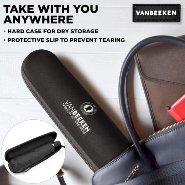 Travel Umbrella by Van Beeken - Compact Umbrella for Travel, Portable Windproof Umbrellas for Rain - Image 4