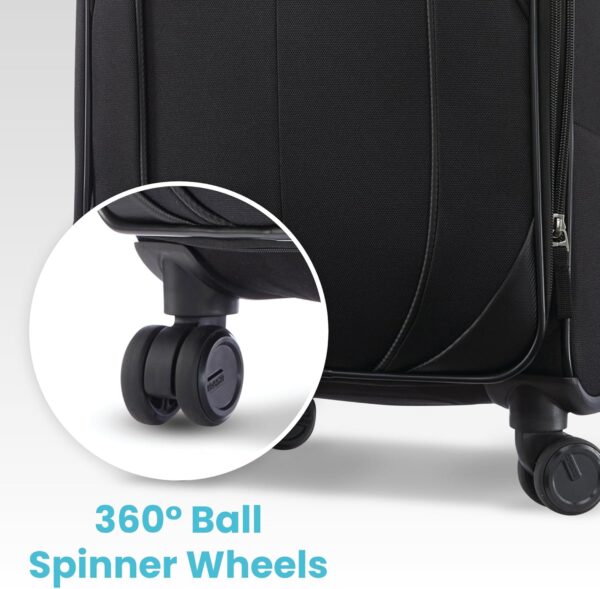 American Tourister 4 KIX 2.0 Expandable Softside Luggage with Spinner Wheels, 24 SPINNER, CLASSIC BLUE - Image 5