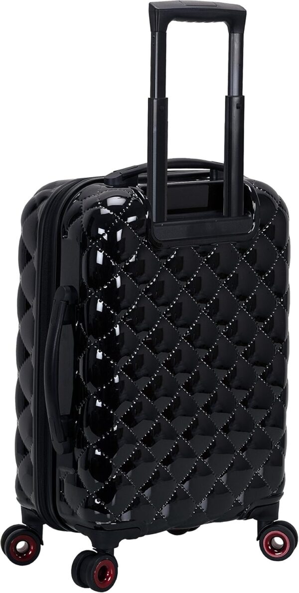 Rockland Quilt Hardside Expandable Spinner Wheel Luggage, Black, 3-Piece Set (20/24/28) - Image 4