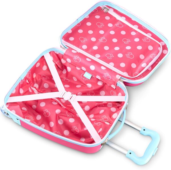 American Tourister Disney Minnie Mouse Kids Carry-On Luggage, Hardside With Single Spinner Wheels - Image 7