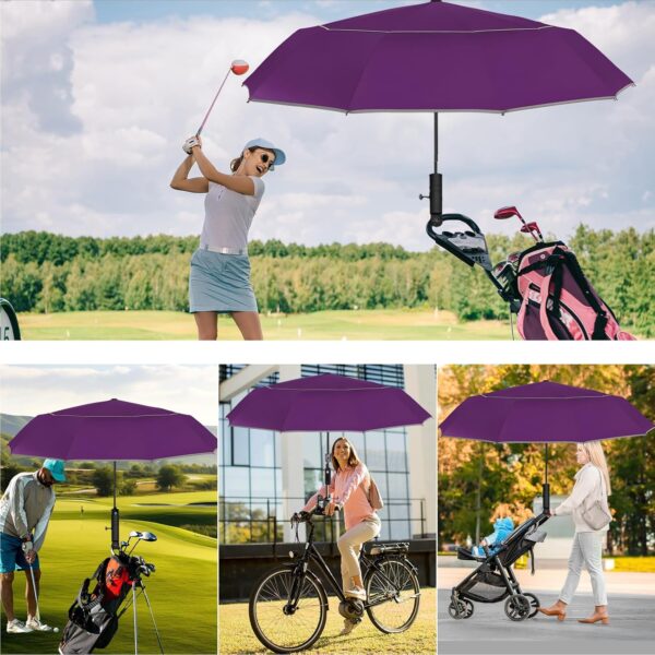 Satol Extra Large Golf Umbrella, 46/54/62 Inch Windproof 10 Ribs Vented Double Canopy Reflective Strips Automatic Open/Close Waterproof UV Protection Portable Compact Umbrella for Outdoor & Travel - Image 9