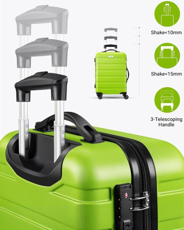 Suitour Luggage Sets 2 piece,Hardside Lightweight Suitcases, 20/28 inch Luggage with Spinner Wheels TSA Lock - Image 6