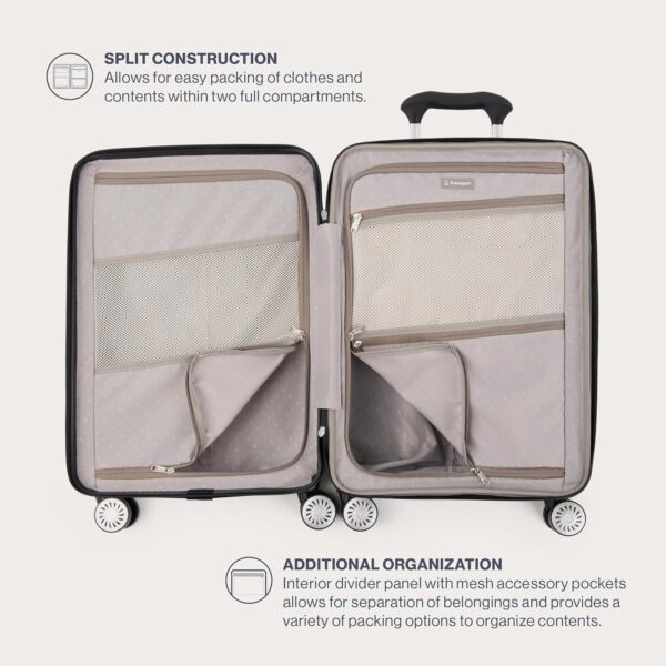 Travelpro Pathways 3 Hardside Expandable Luggage, 8 Spinner Wheels, Lightweight Hard Shell Suitcase 3 Piece Set (21/25/28), Champagne - Image 7