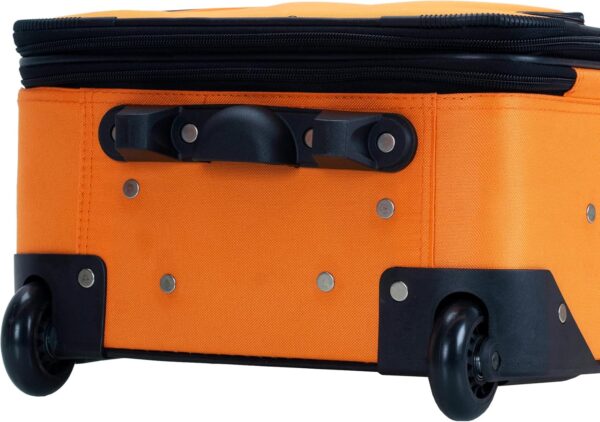 Rockland Fashion Softside Upright Luggage Set,Expandable, Orange, 2-Piece (14/19) - Image 12