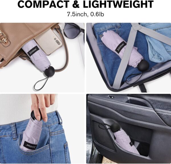 G4Free Compact Travel Umbrella UPF 50+ UV Protection Sun Blocking Mini Umbrellas for Men and Women - Image 7