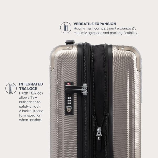 Travelpro Pathways 3 Hardside Expandable Luggage, 8 Spinner Wheels, Lightweight Hard Shell Suitcase 3 Piece Set (21/25/28), Champagne - Image 5