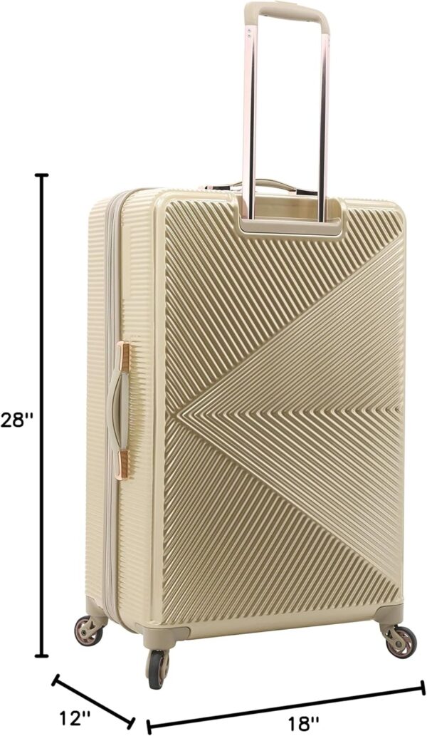 kensie Women's Dawn Hardside Spinner Luggage, Pale Gold, 3-Piece Set (20/24/28) - Image 10
