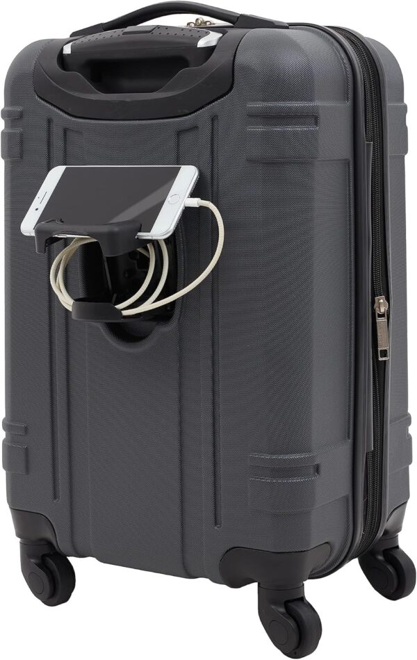 Wrangler Astral Hardside Luggage, Dark Shadow, 20-Inch Carry-On - Image 3