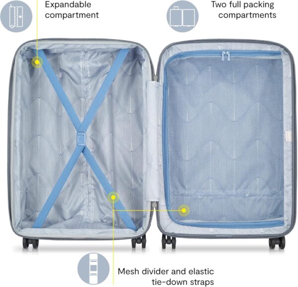 DELSEY PARIS Comete 3.0 Hardside Expandable Luggage with Spinner Wheels, Graphite, Carry-on 20 Inch - Image 3