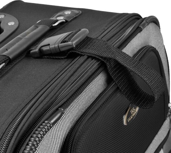 U.S. Traveler New Yorker Lightweight Softside Expandable Travel Rolling Luggage, Black/Grey, 4-Piece Set (15/21/25/29) - Image 10