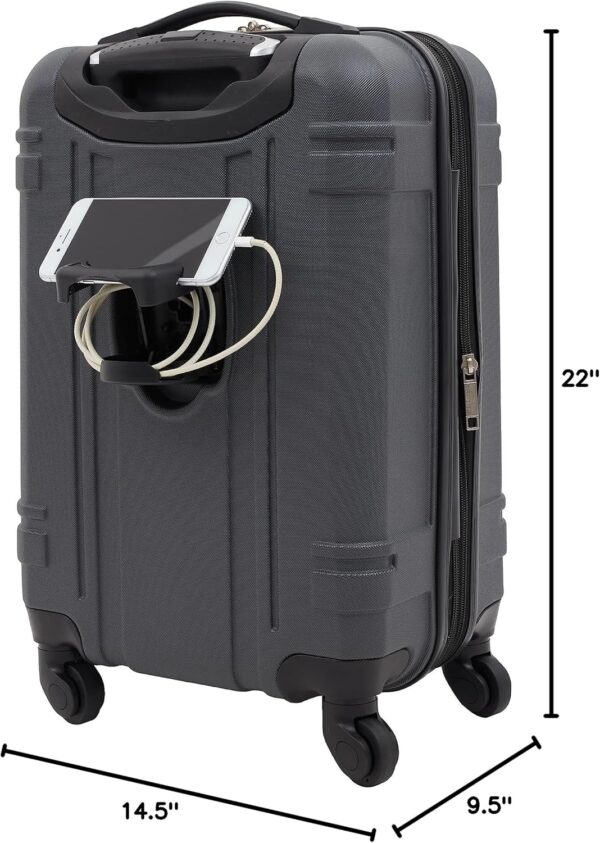 Wrangler Astral Hardside Luggage, Dark Shadow, 20-Inch Carry-On - Image 8