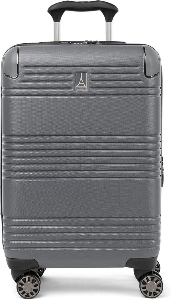 Travelpro Roundtrip Hardside Expandable Luggage, TSA Lock, 8 Spinner Wheels, Hard Shell Polycarbonate Suitcase, Gunmetal, 2-Piece Set (21/25) - Image 7